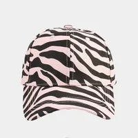Women's Fashion Zebra Printing Curved Eaves Baseball Cap sku image 6