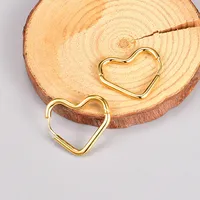 Heart Plating 304 Stainless Steel Titanium Steel No Inlaid 18K Gold Plated Earrings main image 8