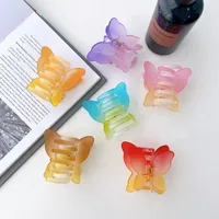 Sweet Butterfly Plastic Handmade Hair Claws 1 Piece main image 2