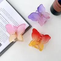 Sweet Butterfly Plastic Handmade Hair Claws 1 Piece main image 3
