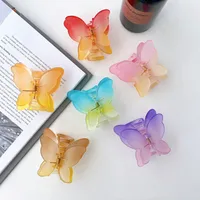 Sweet Butterfly Plastic Handmade Hair Claws 1 Piece main image 1