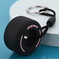 1 Piece Novelty Tires Pvc Epoxy Unisex Bag Pendant Keychain sku image 1
