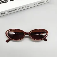 New Fashion Small Frame Sunglasses Korean Version Of Oval Sunglasses sku image 4