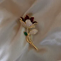 Flower Pearl Brooch Female Suit Anti-light Button Korean Fashion Pin Brooch Female main image 4
