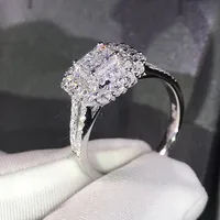 New Classic Women's Micro-encrusted Zircon Copper Wedding Ring Hand Jewelry Wholesale main image 2