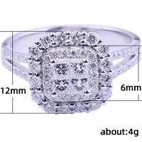 New Classic Women's Micro-encrusted Zircon Copper Wedding Ring Hand Jewelry Wholesale main image 5