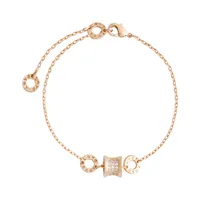 Fashion Zircon Flower Geometric Bracelet Korean Style Simple Tianium Steel Hand Jewelry main image 5