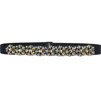 Belt Crystal Diamond Decoration Ladies Elastic Belt Matching Dress Girdle main image 1