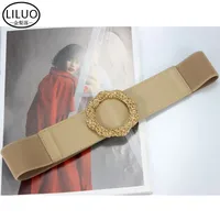 Fashion Simple Windbreaker Belt Round Buckle Decorative Belt sku image 1