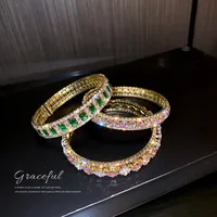 European And American Fashion Exaggerated Full Diamond Bracelet Female Wholesale main image 2