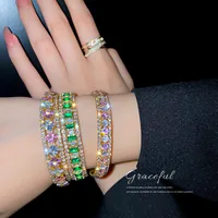 European And American Fashion Exaggerated Full Diamond Bracelet Female Wholesale main image 3