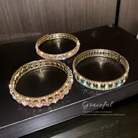 European And American Fashion Exaggerated Full Diamond Bracelet Female Wholesale main image 4