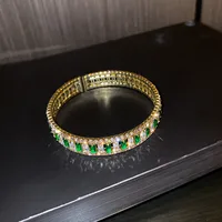 European And American Fashion Exaggerated Full Diamond Bracelet Female Wholesale sku image 1