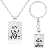 Creative Letters My Dad My Hero Pendant Keychain Alloy Pendant main image 1