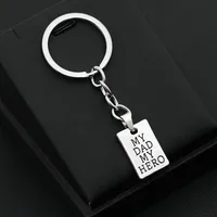 Creative Letters My Dad My Hero Pendant Keychain Alloy Pendant main image 3
