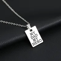Creative Letters My Dad My Hero Pendant Keychain Alloy Pendant main image 4