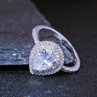 Creative New Pear-shaped Drop-shaped Copper Zircon Ring Women's Jewelry main image 4