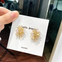 Simple Fireworks Shaped Rhinestone Alloy Earrings Wholesale main image 1