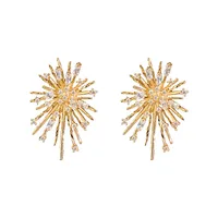 Simple Fireworks Shaped Rhinestone Alloy Earrings Wholesale main image 5