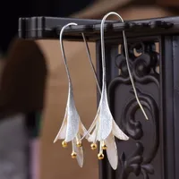 Simple Creative Geometric Pure Color Flower Copper Earrings Wholesale main image 1