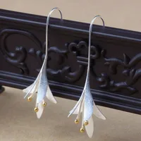 Simple Creative Geometric Pure Color Flower Copper Earrings Wholesale main image 2