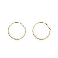 Fashion Rhinestone-studded Large Alloy Hoop Earrings Wholesale main image 5