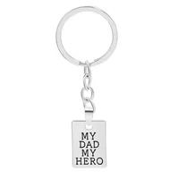 Creative Letters My Dad My Hero Pendant Keychain Alloy Pendant sku image 1
