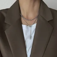 Geometric Alloy Titanium Steel Wholesale Necklace sku image 14