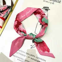 Spring New Floral Ladies Streamer Tied Bag Handle Ribbon Headband Scarf main image 2
