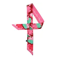 Spring New Floral Ladies Streamer Tied Bag Handle Ribbon Headband Scarf main image 5