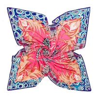 130cm Elephant Giraffe Ladies Twill Large Square Scarf Shawl Sunscreen Wholesale main image 5