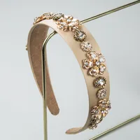 Baroque Ornate Jeweled Flower Fabric Headband main image 3