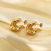 Fashion Geometric Plating 316 Stainless Steel  No Inlaid Earrings main image 1