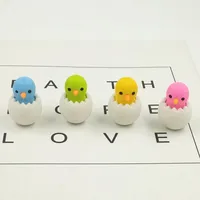 Broken Shell Chicken Creative Stationery Children Students Cute Eraser main image 2