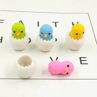 Broken Shell Chicken Creative Stationery Children Students Cute Eraser main image 4