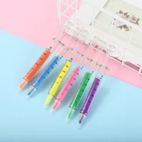 Creative Stationery Color Highlighter Funny Cute Needle Syringe Color Pen main image 5