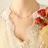 Wholesale Jewelry Fashion Geometric 304 Stainless Steel 18K Gold Plated Pendant Necklace sku image 18
