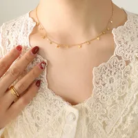 Wholesale Jewelry Fashion Geometric 304 Stainless Steel 18K Gold Plated Pendant Necklace sku image 4