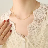 Wholesale Jewelry Fashion Geometric 304 Stainless Steel 18K Gold Plated Pendant Necklace sku image 7