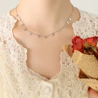 Wholesale Jewelry Fashion Geometric 304 Stainless Steel 18K Gold Plated Pendant Necklace sku image 15