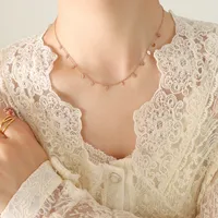 Wholesale Jewelry Fashion Geometric 304 Stainless Steel 18K Gold Plated Pendant Necklace sku image 17