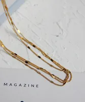 Wholesale Jewelry Heart 304 Stainless Steel Titanium Steel 18K Gold Plated Inlaid Shell Inlaid Gold Necklace main image 4