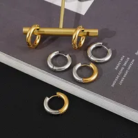 Ins Style Geometric Titanium Steel Plating No Inlaid Earrings main image 4