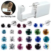 Classic Style Geometric 316 Stainless Steel  Artificial Gemstones Plating Artificial Gemstones Unisex Earrings Ear Studs main image 6