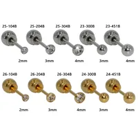 Classic Style Geometric 316L Stainless Steel  Artificial Gemstones Unisex Earrings Ear Studs main image 4