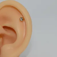 Classic Style Geometric 316L Stainless Steel  Artificial Gemstones Unisex Earrings Ear Studs main image 3