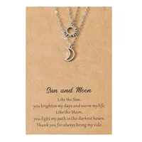 New Hollow Sun Moon And Star Pendent Card Alloy Necklace sku image 2