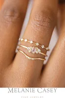 Fashion Geometric Inlaid Rhinestone Three-piece Suit Alloy Ring Wholesale sku image 6