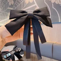 Korean New Bow Hair Accessories Solid Color Bows Hairpins Wholesale sku image 3