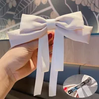 Korean New Bow Hair Accessories Solid Color Bows Hairpins Wholesale sku image 4